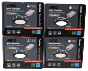 4PK Juno 4 in. SelectCCT Ultra Slim Canless LED Oil Rubbed Bronze Recessed Light - Picture 1 of 3