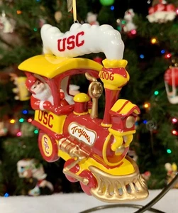 Danbury Neuwertig USC TROJANS Weihnachten Holiday Express Zug Ornament NCAA Kalifornien - Bild 1 von 14