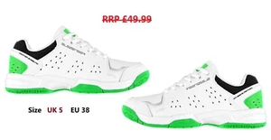 Slazenger Energy Trainers Junior Boys Trainers Shoes in White/G Size UK 5 EU 38 - Picture 1 of 15
