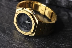 Custom gold casioak g-shock ga-2100 1a1 watch - Picture 1 of 7