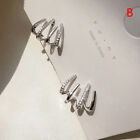 Korean Pearl Zircon Earrings Unique Shiny Rhinestone Stud Earrings Wedding Gift