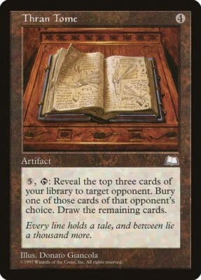 MTG 4X WEATHERLIGHT THRAN TOME NM MAGIC THE GATHERING RARE ARTIFACT ENGLISH CARD - Image 1 of 4