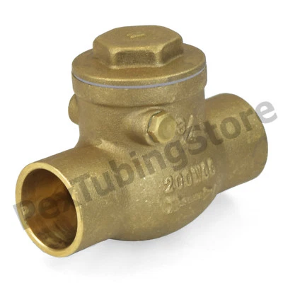 (10) 1" Sweat (CxC) Lead-Free Brass Swing Check Valves, 200 WOG - Image 1 of 2