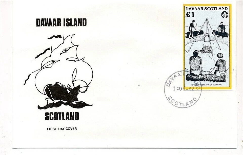 D365052 75th Anniversary Of Scouting FDC Davaar Island - Image 1 of 1