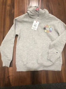 CHAMPION Hoodie Girls Size L LOGO Oxford Heather Sweatshirt - Picture 1 of 9