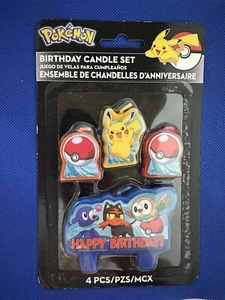 POKEMON BIRTHDAY DECORATIONS - CANDLES, BANNER, BALLOONS, HANGING & CAKE TOPPER - Picture 1 of 16