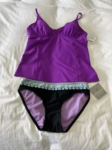 NWT Athleta SET | Tankini Bra Cup 38 B/C Swim Top Underwire | Bottoms SZ XS - Picture 1 of 7