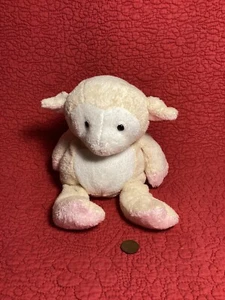 9" TY Pluffies Shearly Lamb Sheep yellow pink plush stuffed 2003 - Picture 1 of 4