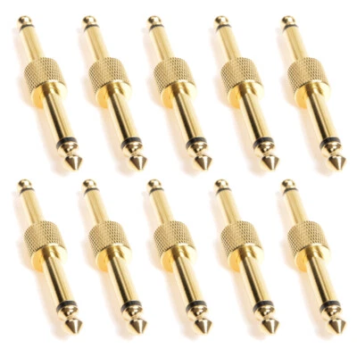 Conector acoplador de pedal efecto guitarra 10x 6,35 mm adaptadores de audio conexión 1/4 F Foto 1 de 4