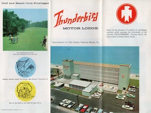 Thunderbird Motor Lodge Virginia Beach Virginia Vintage Travel Brochure Photos - Picture 1 of 2