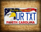 Personalized North Carolina In God We Trust License Plate 6x12 Custom NC Tag