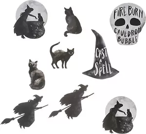 Cortes troquelados espeluznantes Martha Stewart 9 piezas brujas espeluznantes y gatos negros - Imagen 1 de 5
