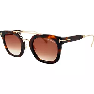 Tom Ford FT0541 Alex 02 Unisex Plastic Sunglass 55U Colored Havana 51-25 Italy - Picture 1 of 6