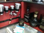 Vintage Portable Bar Case with Presto Lock -  Fits 3 bottles with accessories!