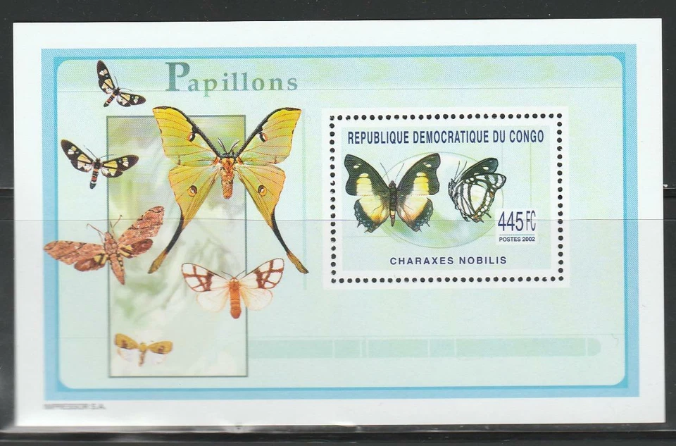 CONGO INSECTS BUTTERFLIES STAMPS 2003  BUTTERFLIES SS MNH - IB160 - Image 1 of 1