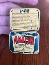 Vintage 12 Anacin Headache Medicine Tin Collectible Decor Display Case USA Made