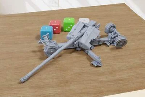 Destroyed Pak 44 - Pistola antitanque 128 mm - Miniatura impresa en 3D Wargaming Combat V - Imagen 1 de 5