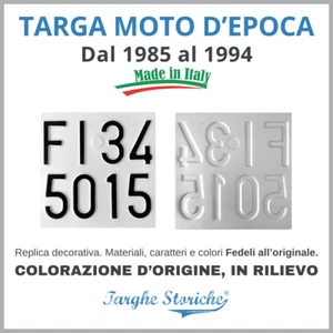 Targa Decorativa Moto dal 1985 al 1994 Colorazione d'origine - Foto 1 di 4