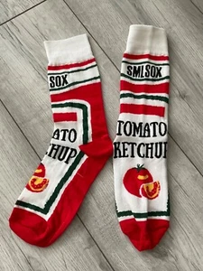 MENS TOMATO KETCHUP SOCKS..BRAND NEW..SIZE UK-9-11..NOVELTY.. - Picture 1 of 1