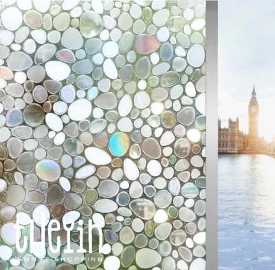 2m Pebble Pattern Frosted Privacy Window Film, Bubble Free, Stained Cling Static - Image 1 of 4