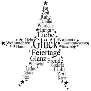 Holz Stempel Stern 7x7 cm Weihnachten Schrift stempeln scrapbooking Karten - Bild 1 von 3