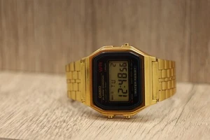 Casio A159WGE Module 593 Japan DH Unisex Digitaluhr 32mm Neu Batt - Bild 1 von 6