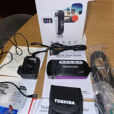 Toshiba Camileo S40 Full HD Pocket Digital Camera & Video Camcorder PURPLE - New - Image 1 of 4
