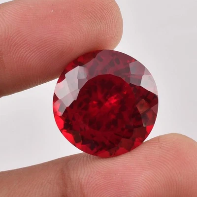 AAA+ Flawless 12 x 12 mm Natural Blood Red Ruby Loose Gemstone (GIT Certified) - Image 1 of 4