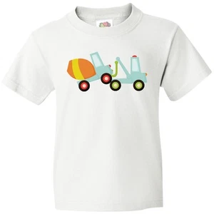 Inktastic Tow Truck Construction Youth T-Shirt Cement Mixer Trucks Worker Cute - Picture 1 of 10