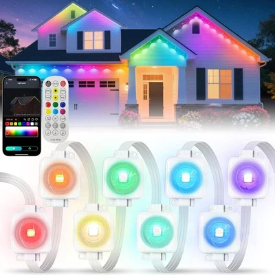 Smart Outdoor Permanent Eaves Lights For House Roof  Party Holiday Decoration - Image 1 of 4
