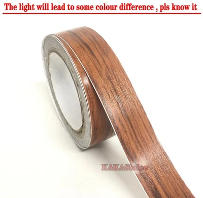 3cm Wide 3D Wood Textured Strips Vinyl Wrap Sticker House Car Decal #9723 KW - Image 1 of 4