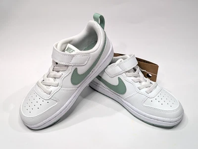 Zapatillas Nike Court Borough Low Recraft (PS) blancas/l-verdes para niños-talla 11/12C nuevas con caja Foto 1 de 4