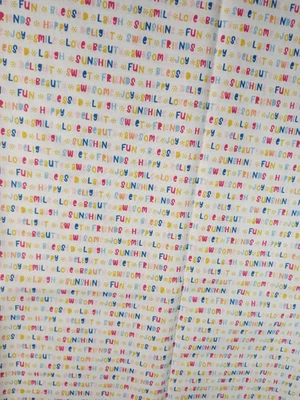 Riley Blake Design by Melanie Collette Pure Delight Colorful Words 20" x 44" - Image 1 of 3