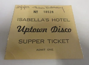 Isabella's Hotel Ticket - Nightclub / Disco - Russell Street - Melbourne - 1983 - Picture 1 of 5