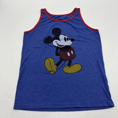Camiseta sin mangas Disney jóvenes niños XL azul estampado gráfico logotipo .#38732 Foto 1 de 4