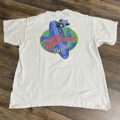 Camiseta De Colección Años 90 Planet Hollywood Honolulu Adulto Talla M Mediana Blanca Camiseta Foto 1 de 4