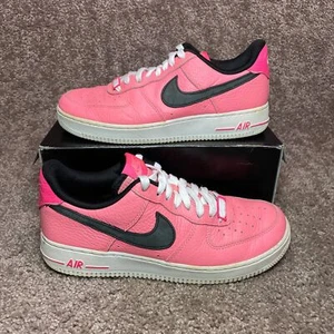 Nike Air Force 1 Low '07 DZ4861-600 Mens 8 Running Shoes Pink Gaze Black Sneaker - Picture 1 of 7
