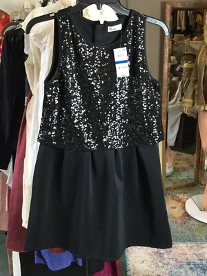 BNWT Girls Epic Threads $48 Sleeveless Black Dress Size XL  Black Sequin - Image 1 of 4