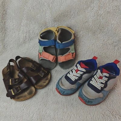 Toddler Boy Shoes Bundle 3pc Size 7 Sandals Sneakers - Image 1 of 4