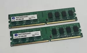 4GB Kit (2 x 2GB) Integral IN2T2GNXNFI 41-09-58 PC2-6400U DDR2 Computer Memory - Picture 1 of 3