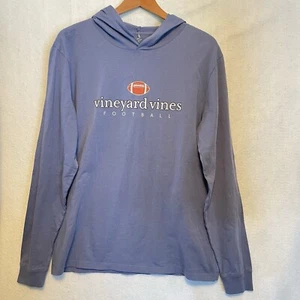 Vineyard Vines Mens Blue Moonshine Football Hoodie Tee Shirt Size S NWT - Picture 1 of 10