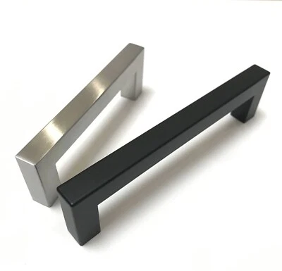 Kitchen Cabinet Door Drawer Modern Square Bar Handle Rose Gold Black Aluminium  - Image 1 of 4