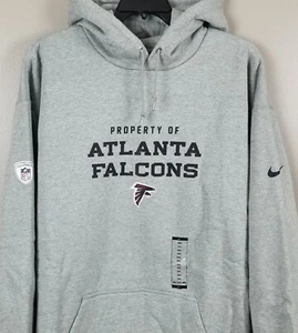 NIKE ATLANTA FALCONS NFL TEAM ISSUED HOODIE SWEATSHIRT HEAVY GREY NEW (SIZE 3XL) - Picture 1 of 11