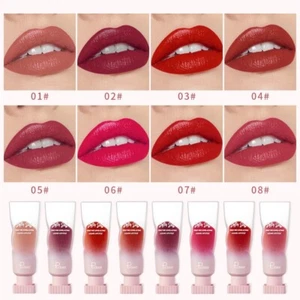 Lápiz labial líquido suave de larga duración Pudaier satinado impermeable brillo labial maquillaje - Imagen 1 de 11