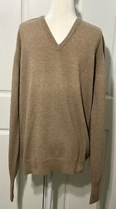 Suéter Vintage Ballantyne Beige Cuello en V 100% Cachemira Escocia M/L - Imagen 1 de 5
