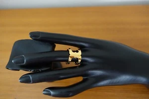 ANILLO ESLABONES GEMINI TORY BURCH EN COLOR DORADO, TALLA 7. NUEVO - Imagen 1 de 12