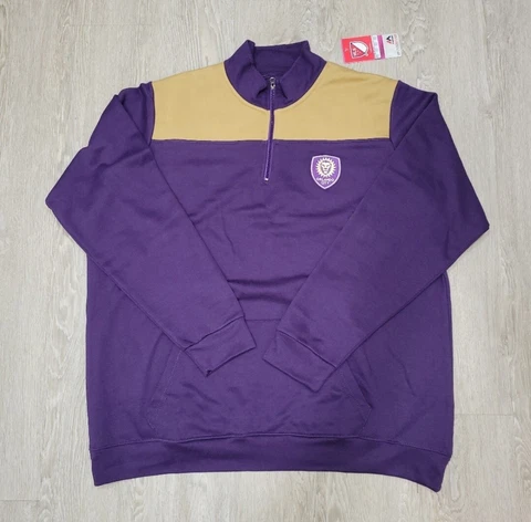 Majestic Women’s Orlando City Soccer 1/4-Zip Jacket Size 4XL New Football Purple Cover