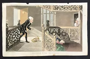 Dr Syntax and the Foundling 1821 Original print Rowlandson Ackerman hand colour - Imagen 1 de 4