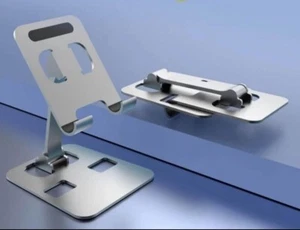 Portable Aluminum Alloy Adjustable Tablet Stand Desktop For Ipad-Silver - Picture 1 of 5
