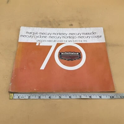 Catálogo de folleto de ventas de automóviles Mercury 1970 Marauder X-100 Marquis Cyclone Cougar Foto 1 de 4